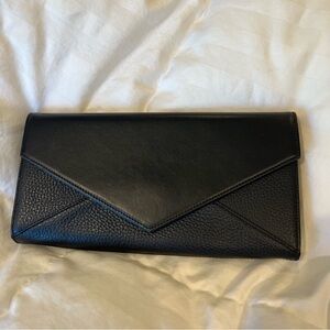 Cuyana Black Leather Envelope Clutch (w/ dust bag)